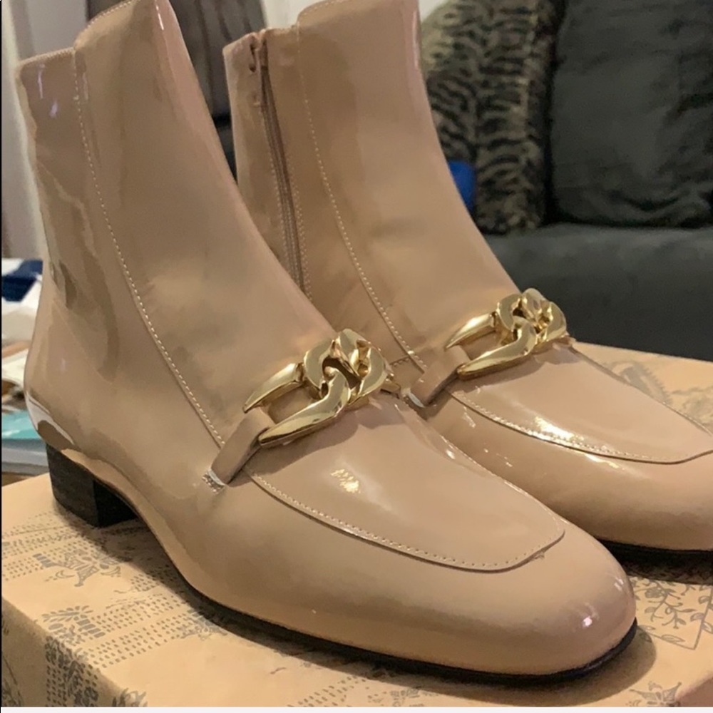 FREE PEOPLE Nude Emerald City Ankle Boot